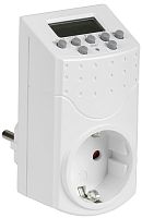 Розетка-таймер электронная IEK РТЭ-1 1мин 7дн 140On/Off 16А IP20 белый картинка